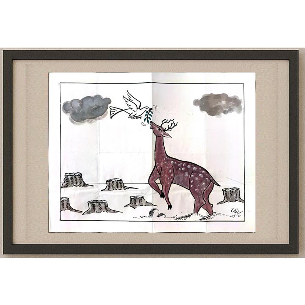 Padala Srinivasulu 46x35cm Orijinal Karikatür BOD03109