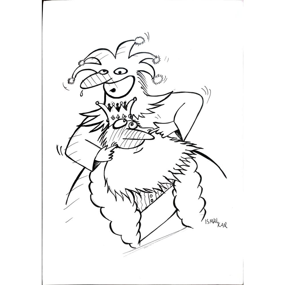 İsmail Kar 29x21cm Orijinal Karikatür BOD03111