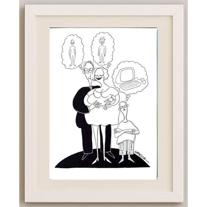 Juli Sanchis Aguado 29x21cm Orijinal Karikatür BOD03113