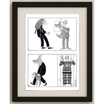 Juli Sanchis Aguado 43x30cm Orijinal Karikatür BOD03115