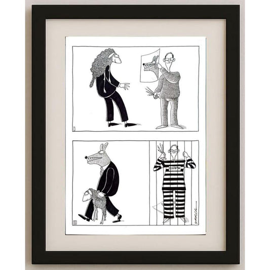 Juli Sanchis Aguado 43x30cm Orijinal Karikatür BOD03115