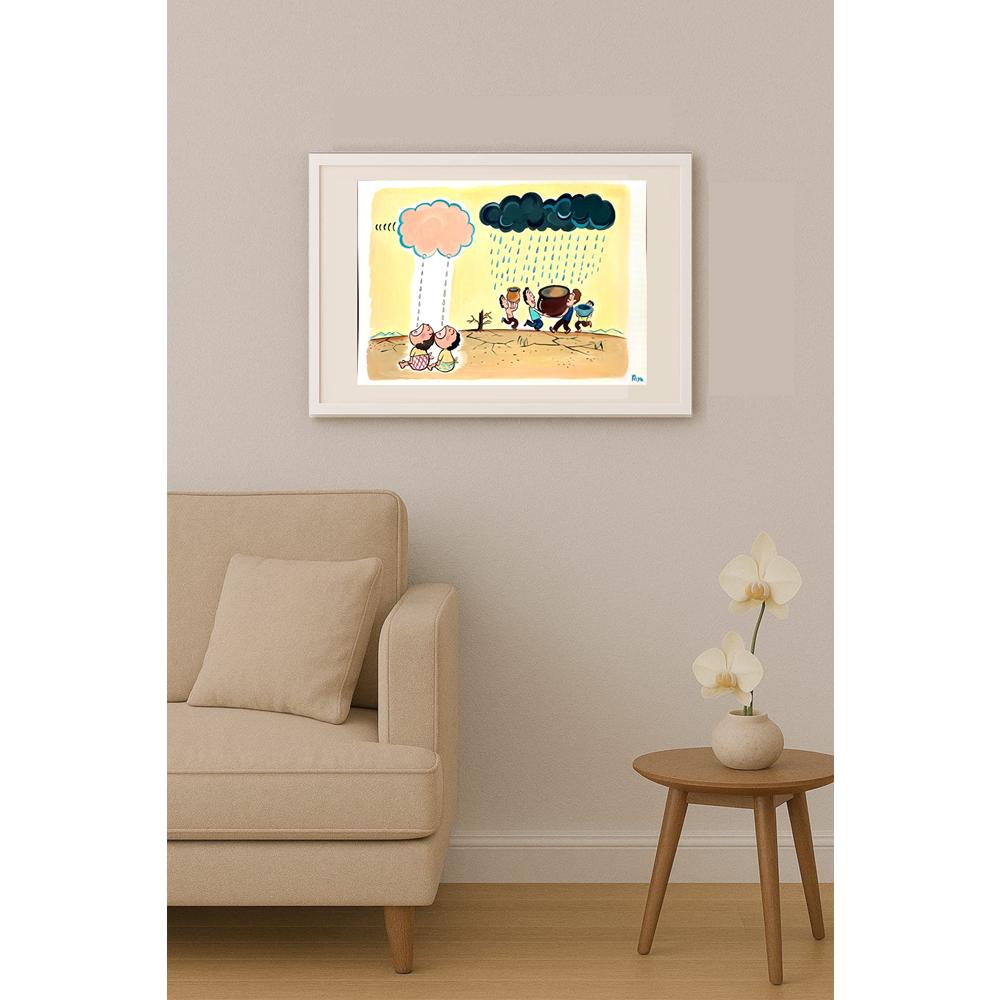 Kasuge Riyako 43x30cm Orijinal Karikatür BOD03124