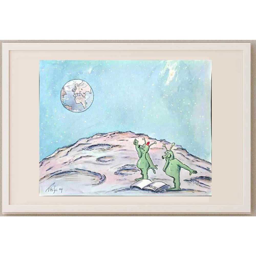 Bossens Philippe 35x25cm Orijinal Karikatür BOD03128