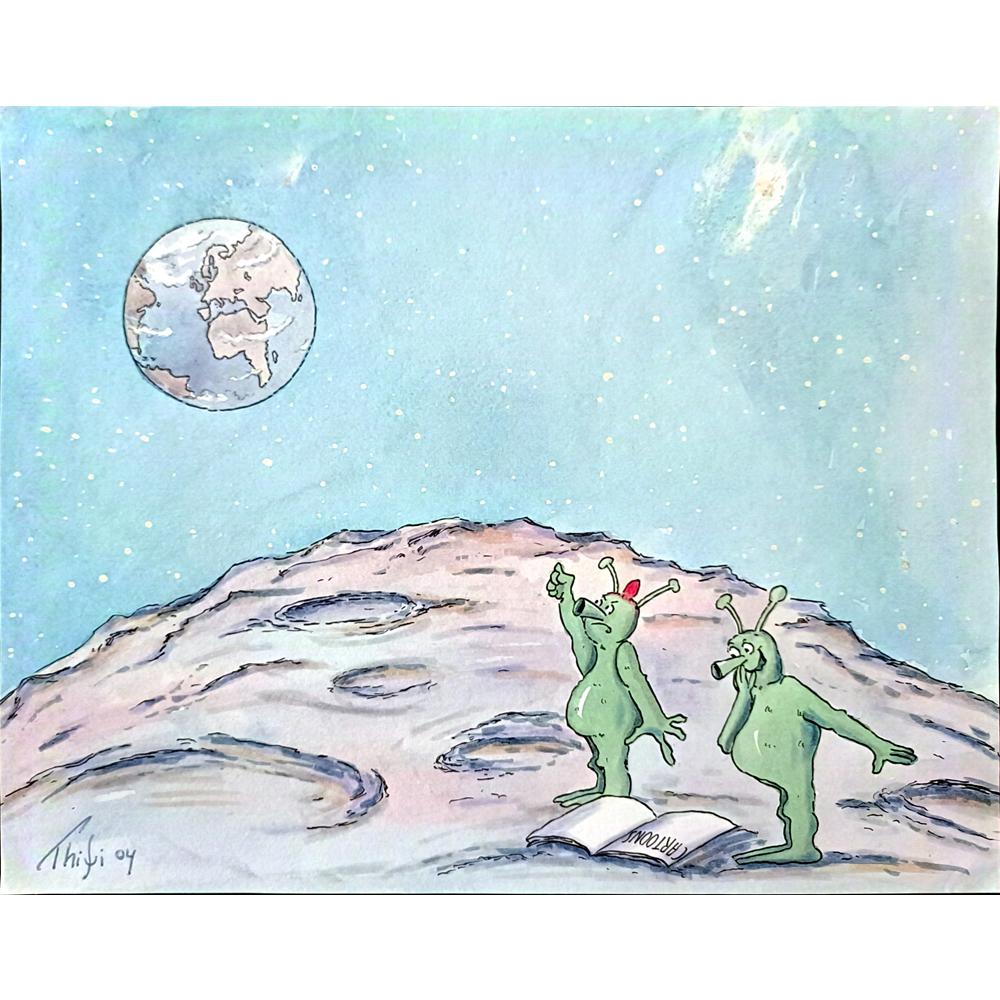 Bossens Philippe 35x25cm Orijinal Karikatür BOD03128