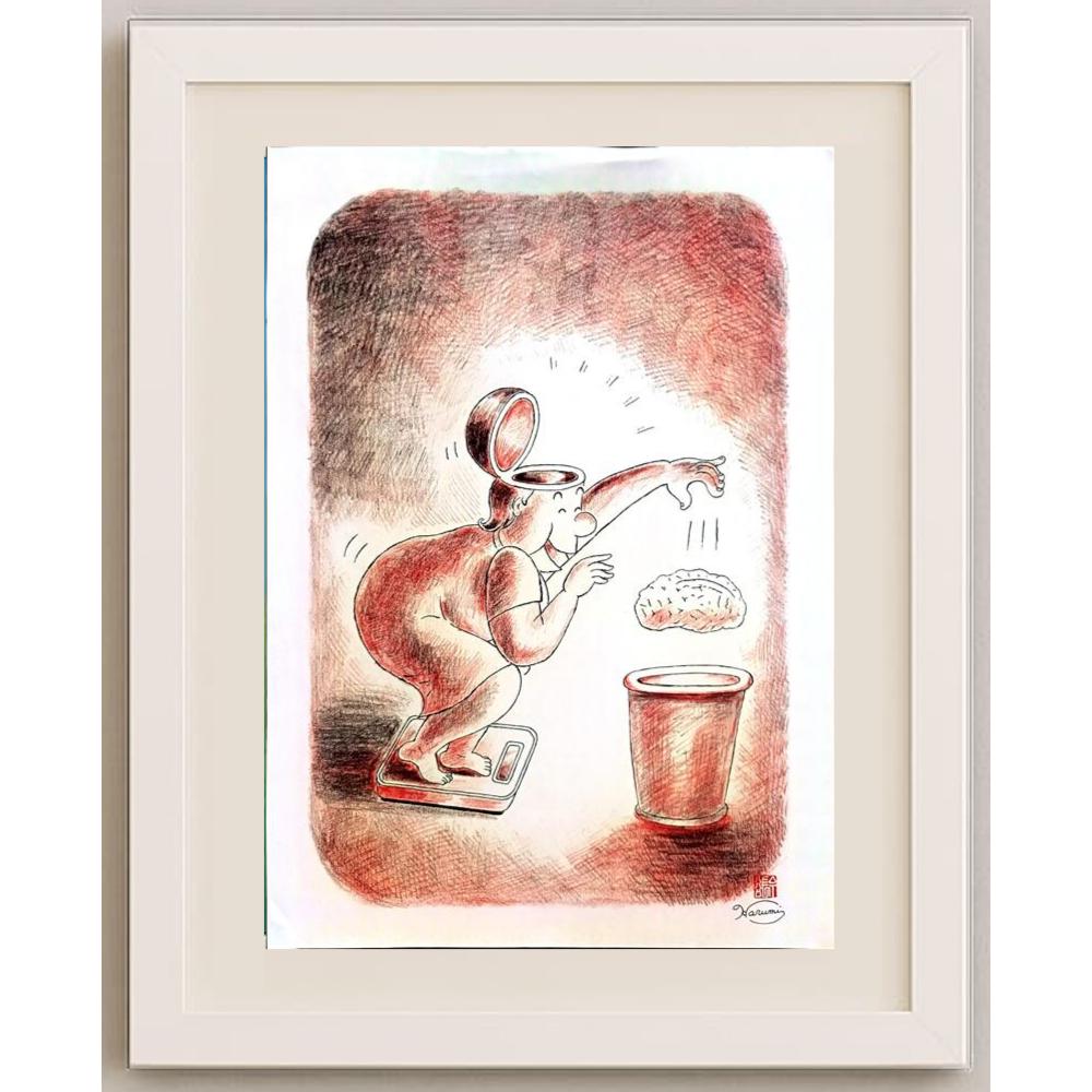 Harumi Imahase 43x30cm Orijinal Karikatür BOD03129