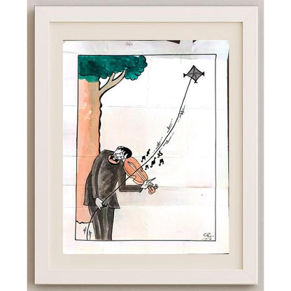 Padala Srinivasulu 46x35cm Orijinal Karikatür BOD03131