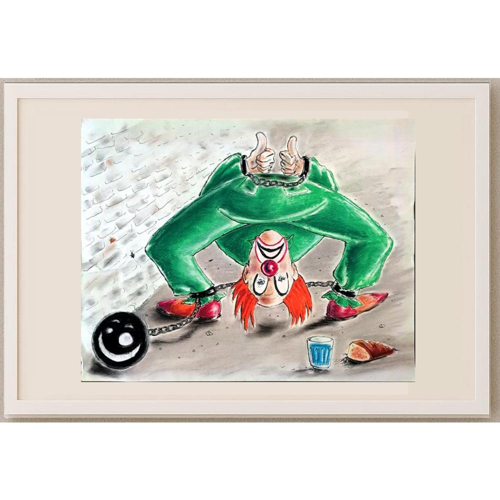 Vincent Etienne 45x35cm Orijinal Karikatür BOD03133