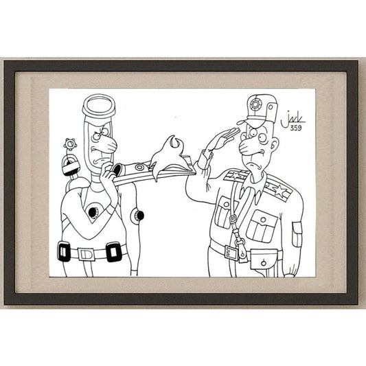 Gennady Chegodayev 29x21cm Orijinal Karikatür BOD03137