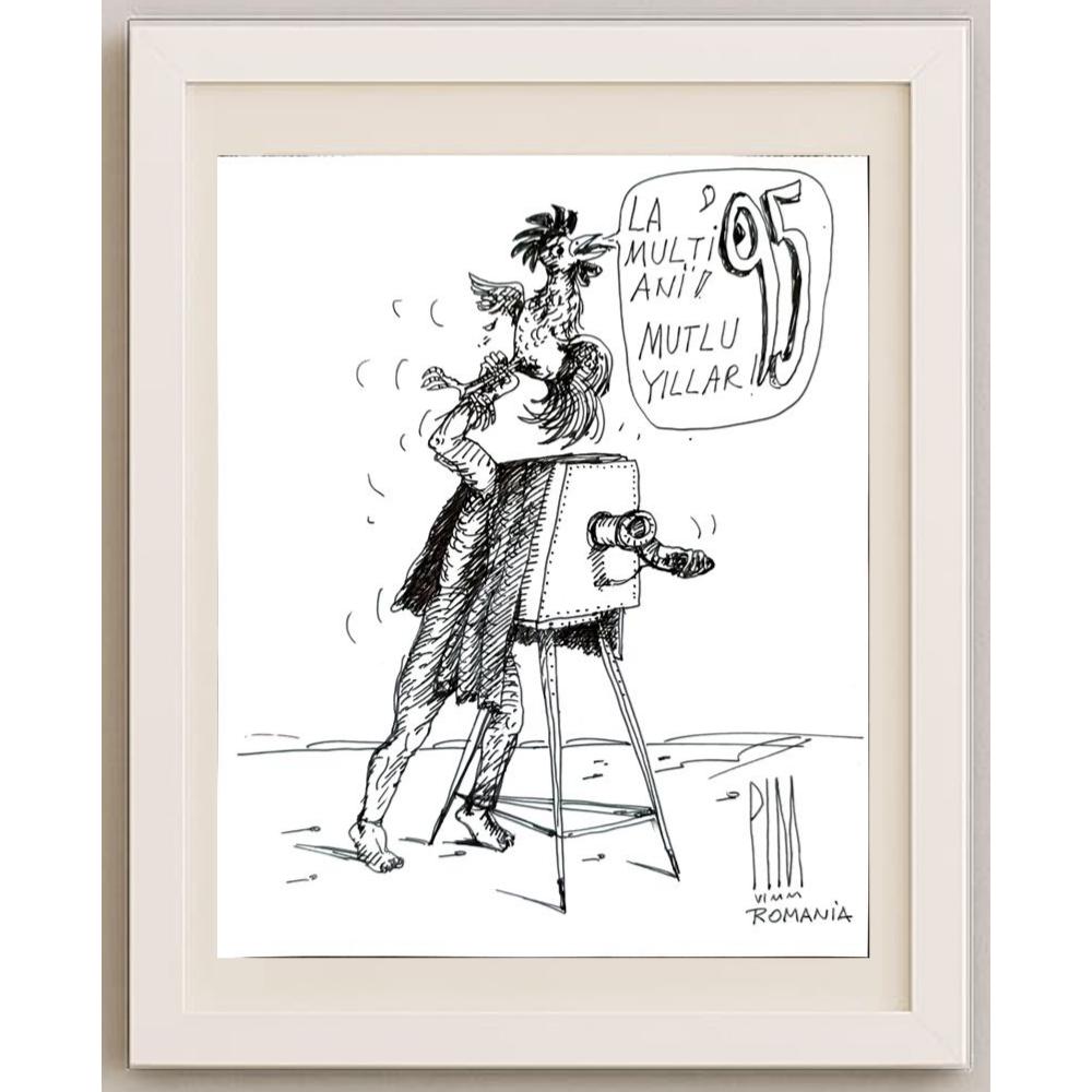 Pim Vimm 29x21cm Orijinal Karikatür BOD03138