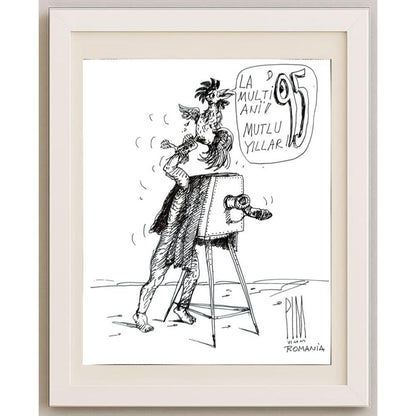 Pim Vimm 29x21cm Orijinal Karikatür BOD03138