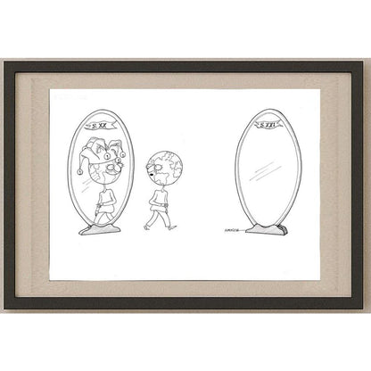 Juli Sanchis Aguado 43x30cm Orijinal Karikatür BOD03144
