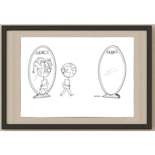 Juli Sanchis Aguado 43x30cm Orijinal Karikatür BOD03144