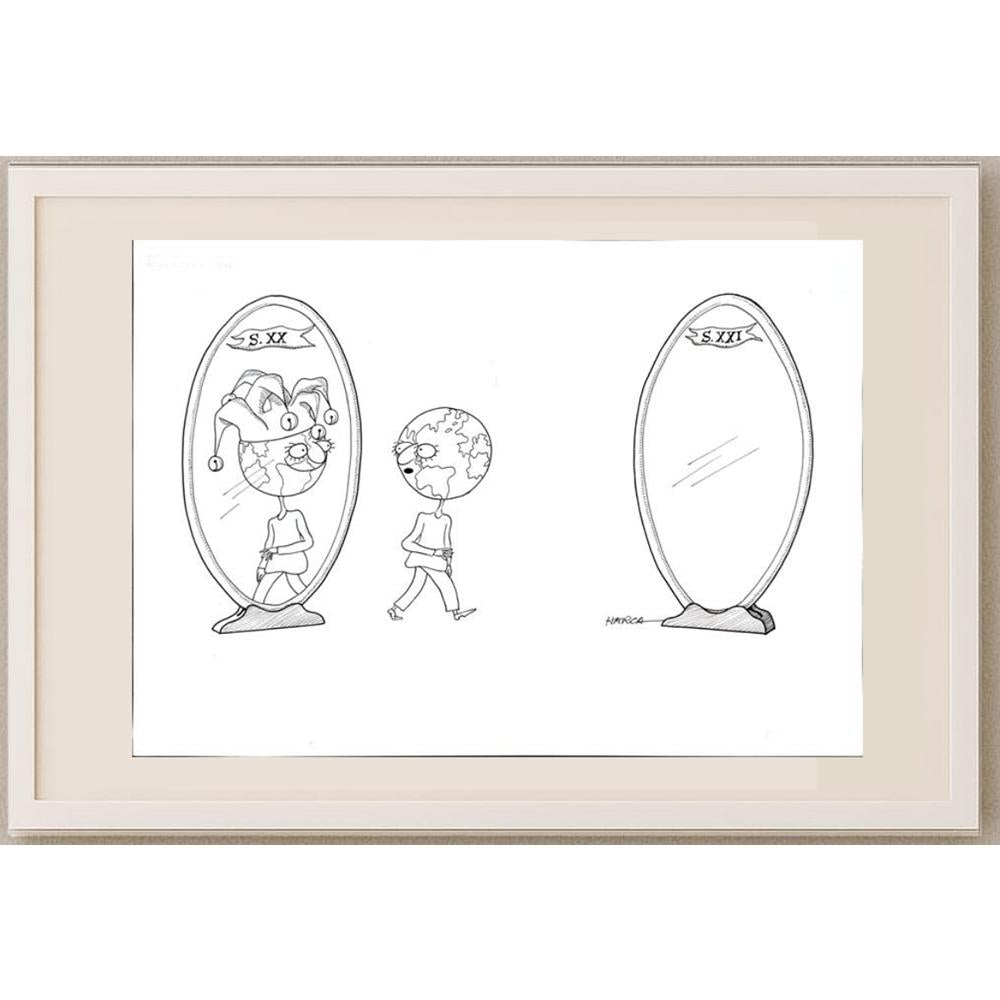 Juli Sanchis Aguado 43x30cm Orijinal Karikatür BOD03144