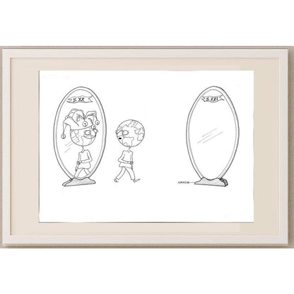 Juli Sanchis Aguado 43x30cm Orijinal Karikatür BOD03144