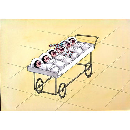 Lubomir Kotrha 29x21cm Orijinal Karikatür BOD03149