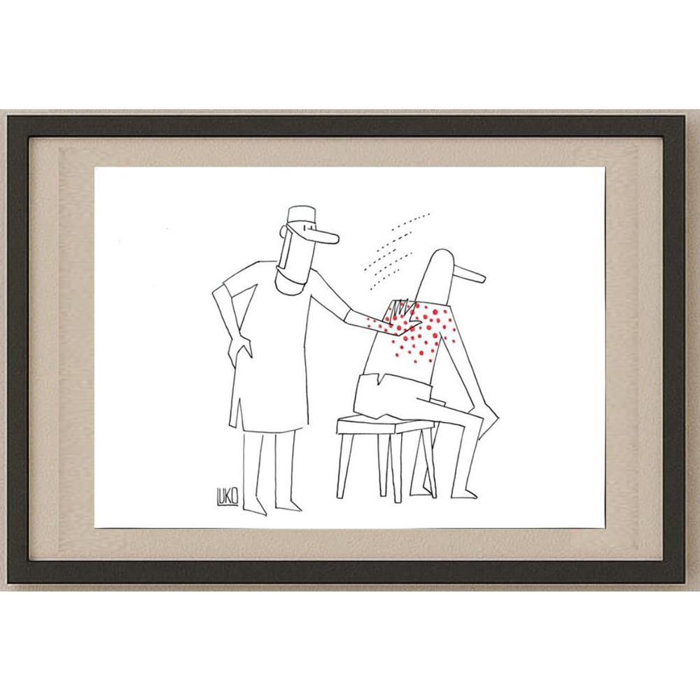 Peter Luko 29x21cm Orijinal Karikatür BOD03150