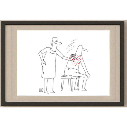Peter Luko 29x21cm Orijinal Karikatür BOD03150
