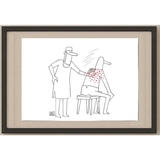 Peter Luko 29x21cm Orijinal Karikatür BOD03150
