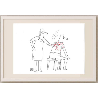 Peter Luko 29x21cm Orijinal Karikatür BOD03150