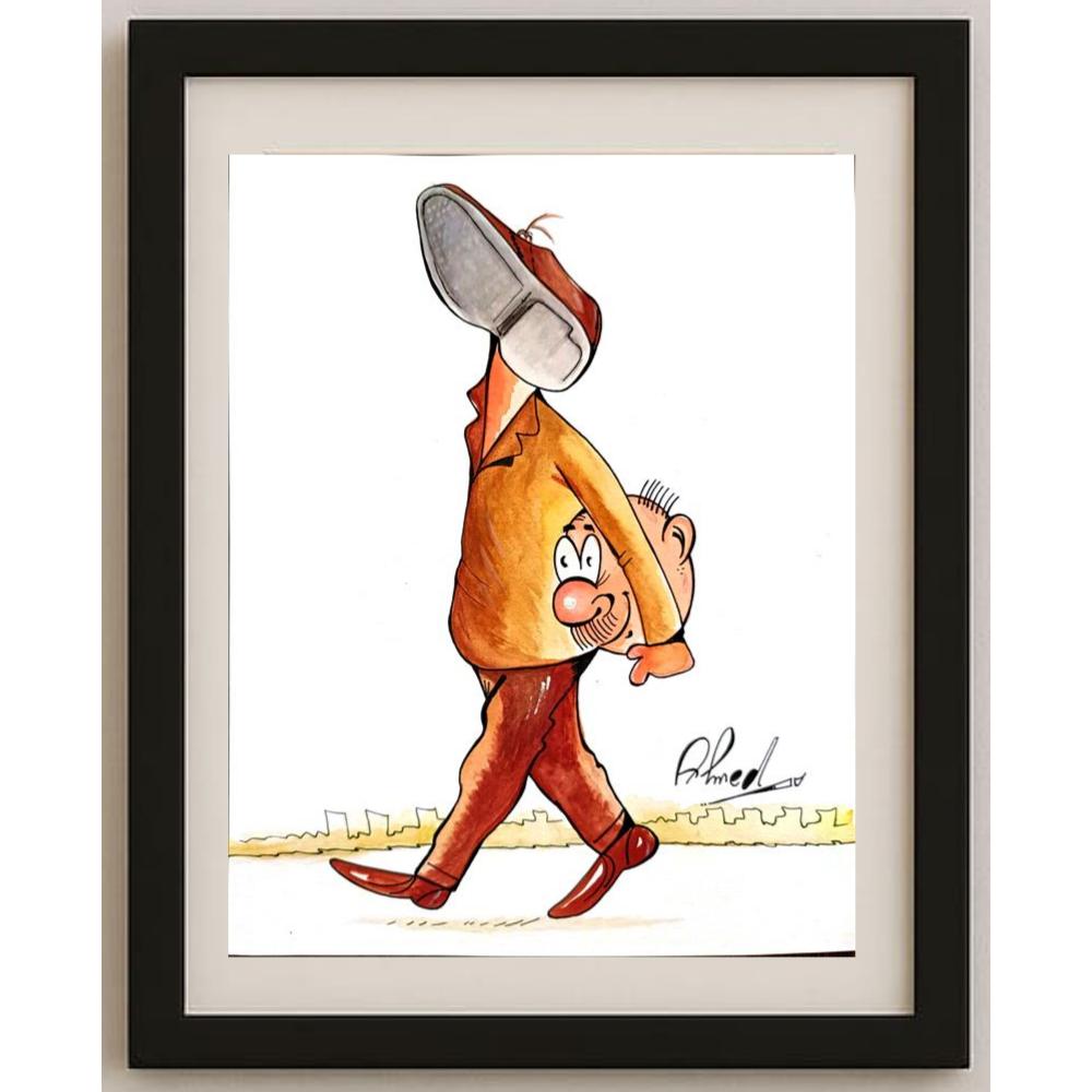Ahmed Abdel Naheem Mostafa 29x21cm Orijinal Karikatür BOD03155
