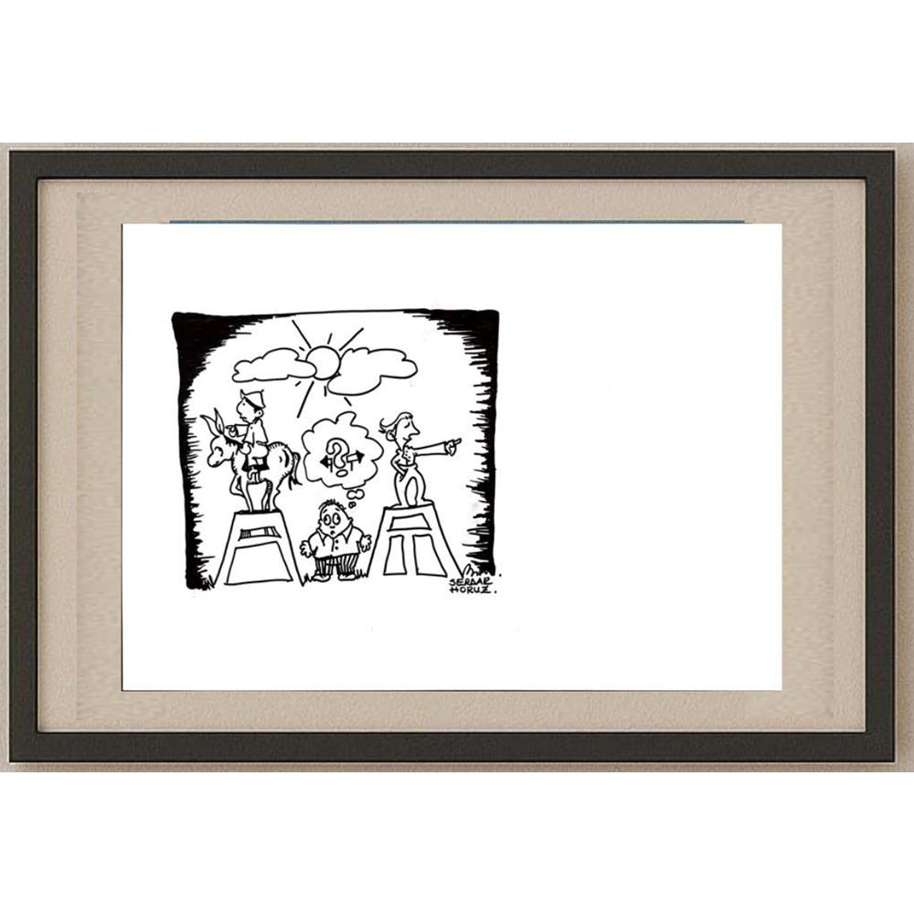 Serdar Horuz 43x30cm Orijinal Karikatür BOD03156