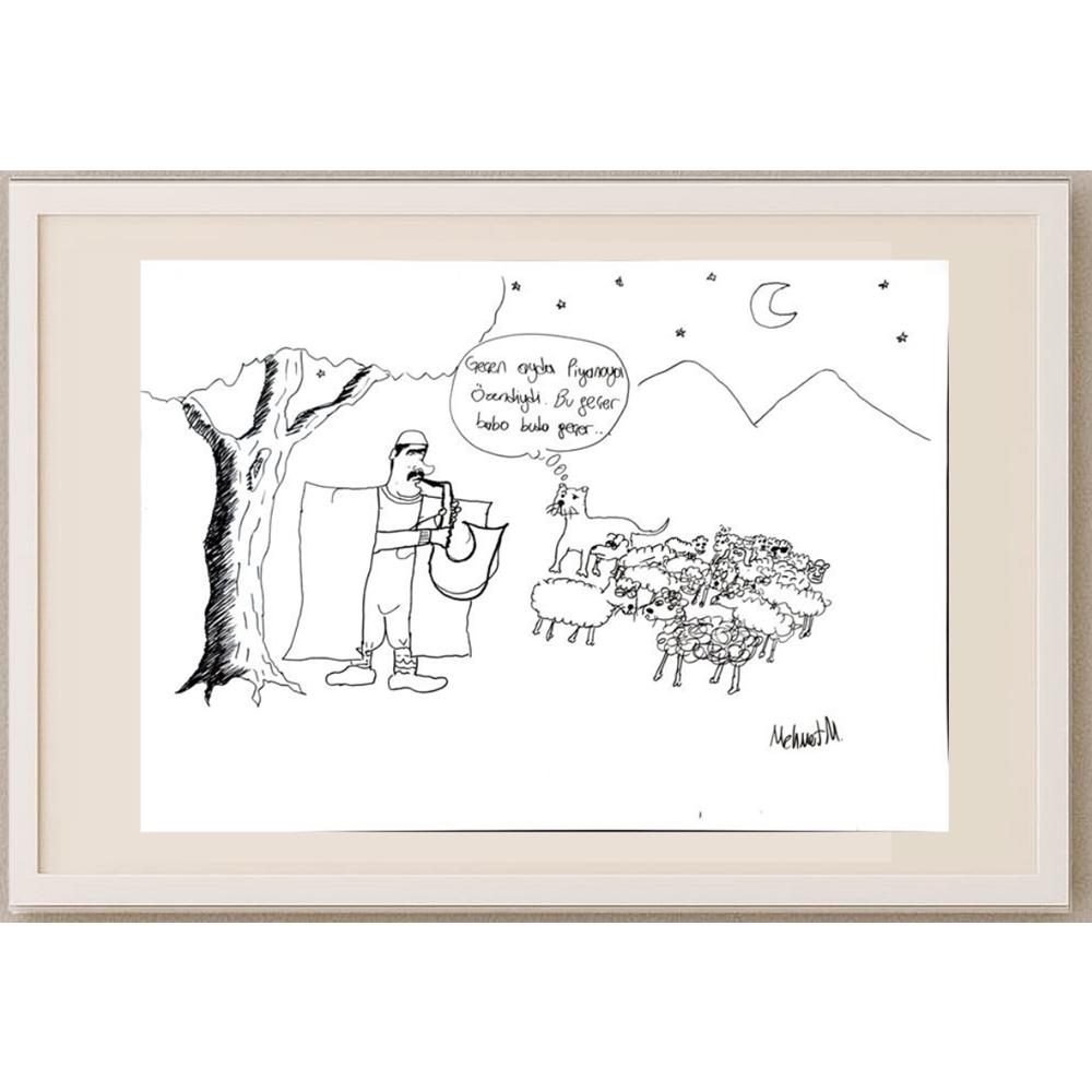 Mehmet 43x30cm Orijinal Karikatür BOD03158
