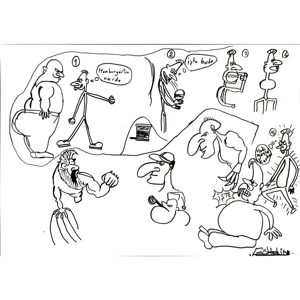 Gültekin 43x30cm Orijinal Karikatür BOD03159