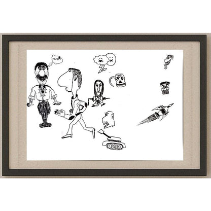 Unknown 43x30cm Orijinal Karikatür BOD03163