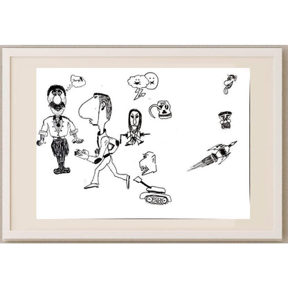 Unknown 43x30cm Orijinal Karikatür BOD03163