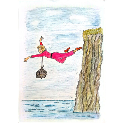 Stevovic Divna 29x21cm Orijinal Karikatür BOD03182
