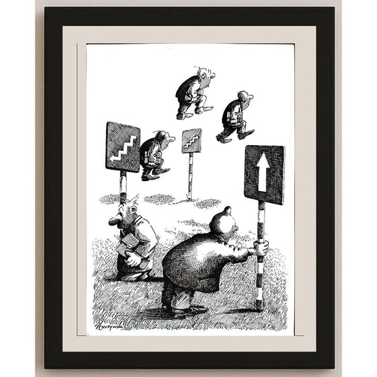 Slawomir Luczynski 29x21cm Orijinal Karikatür BOD03187