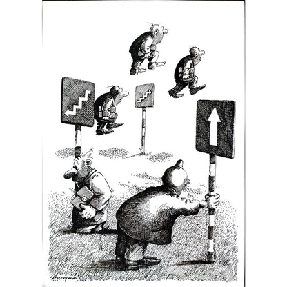 Slawomir Luczynski 29x21cm Orijinal Karikatür BOD03187