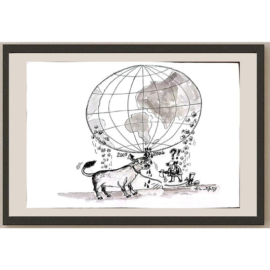 Mahmood El Kady 29x21cm Orijinal Karikatür BOD03190