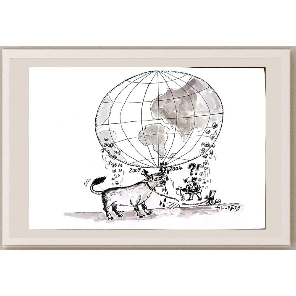 Mahmood El Kady 29x21cm Orijinal Karikatür BOD03190