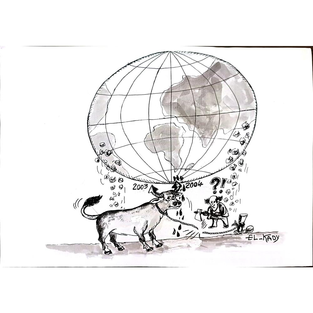 Mahmood El Kady 29x21cm Orijinal Karikatür BOD03190
