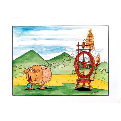 Tadeusz Krotos 29x21cm Orijinal Karikatür BOD03191