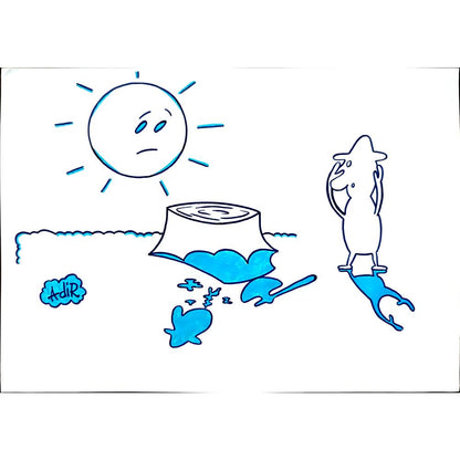 Adrian Rus 29x21cm Orijinal Karikatür BOD03192