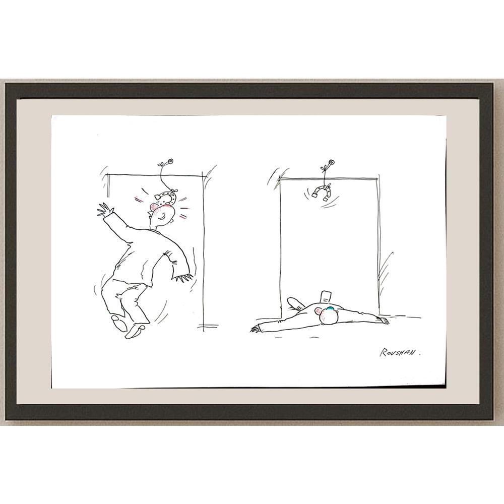 Rovshan Soqiqov 29x21cm Orijinal Karikatür BOD03195