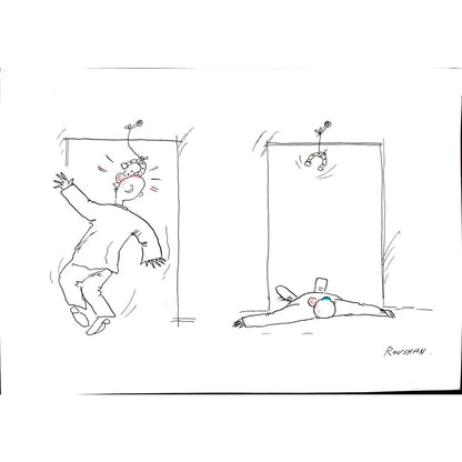 Rovshan Soqiqov 29x21cm Orijinal Karikatür BOD03195