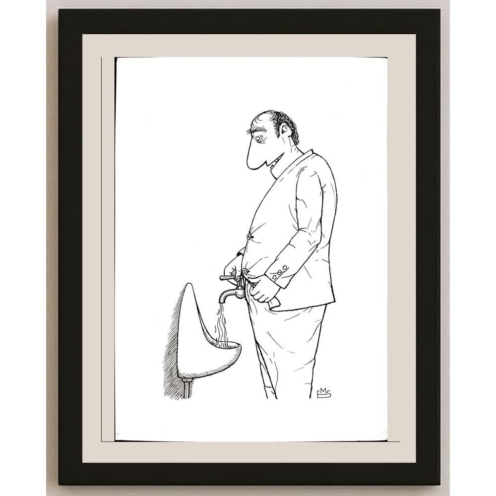 Eshonkulov Maxmudjon 29x21cm Orijinal Karikatür BOD03196