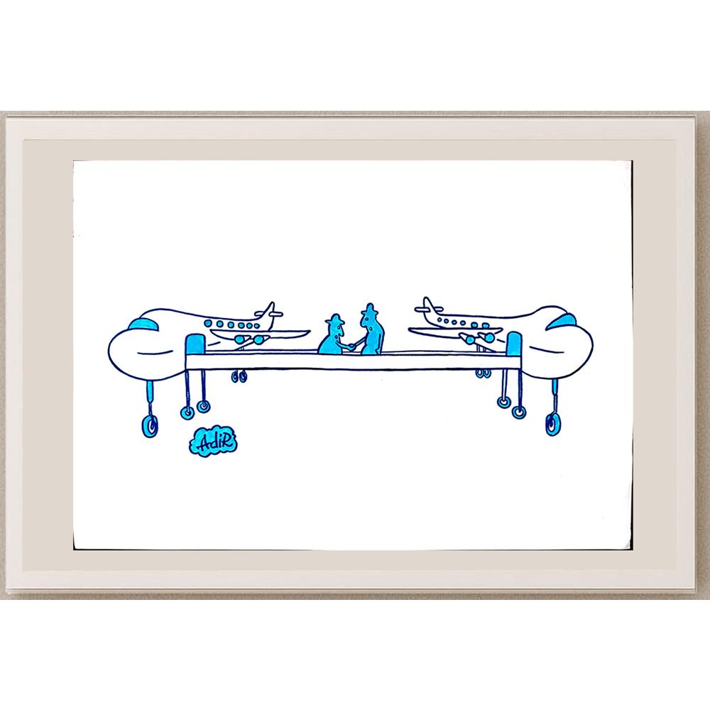 Adrian Rus 29x21cm Orijinal Karikatür BOD03198