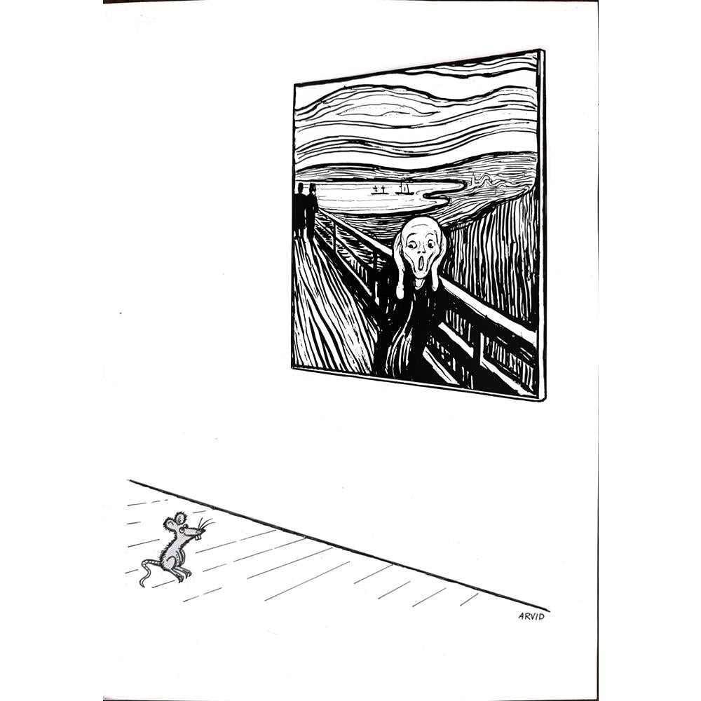 Arvid Andreassen Askehaugveien 29x21cm Orijinal Karikatür BOD03204