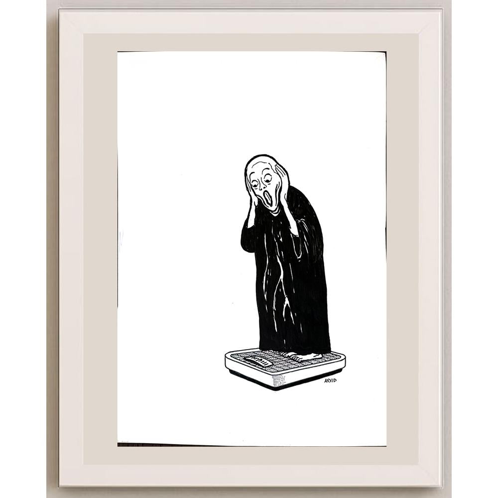 Arvid Andreassen Askehaugveien 29x21cm Orijinal Karikatür BOD03205