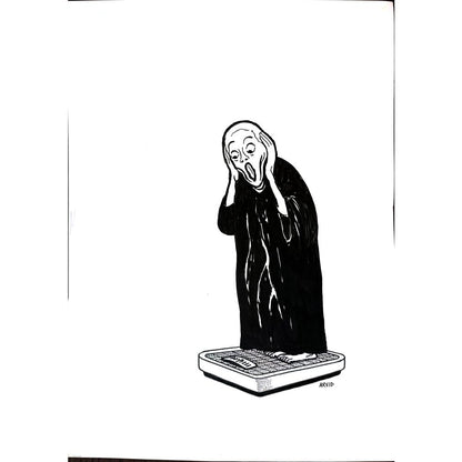 Arvid Andreassen Askehaugveien 29x21cm Orijinal Karikatür BOD03205