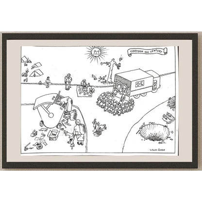 İlic Milovan 29x21cm Orijinal Karikatür BOD03211