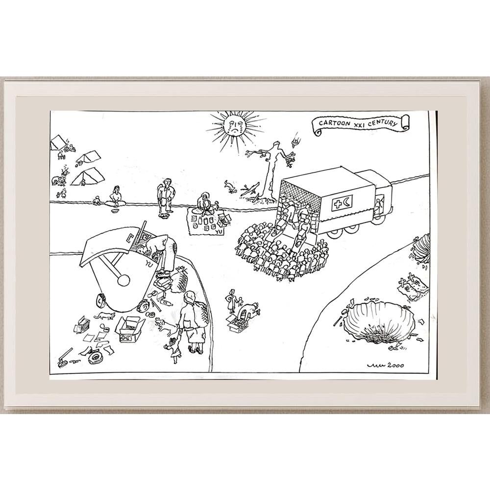 İlic Milovan 29x21cm Orijinal Karikatür BOD03211