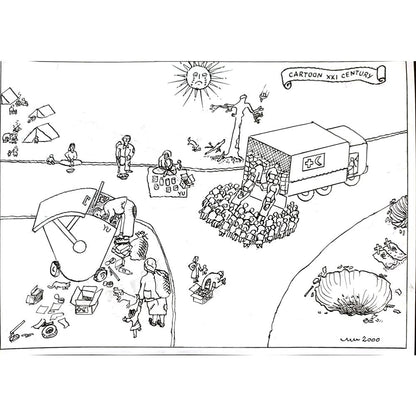 İlic Milovan 29x21cm Orijinal Karikatür BOD03211