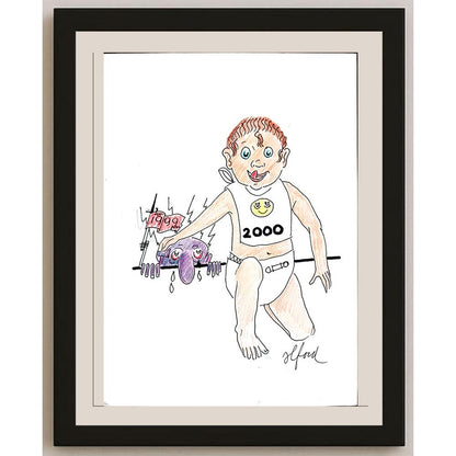 Vosters Richard Francis 29x21cm Orijinal Karikatür BOD03212