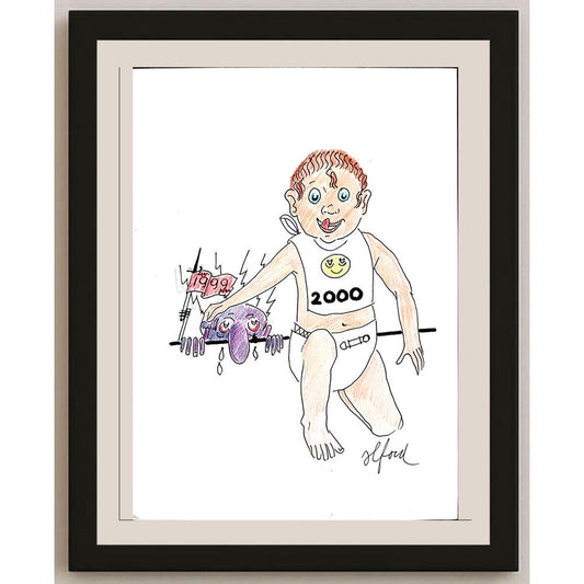 Vosters Richard Francis 29x21cm Orijinal Karikatür BOD03212