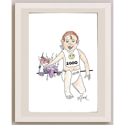 Vosters Richard Francis 29x21cm Orijinal Karikatür BOD03212